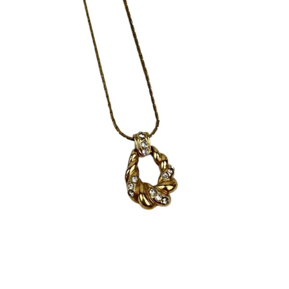 YSL vintage rhinestone pendant necklace